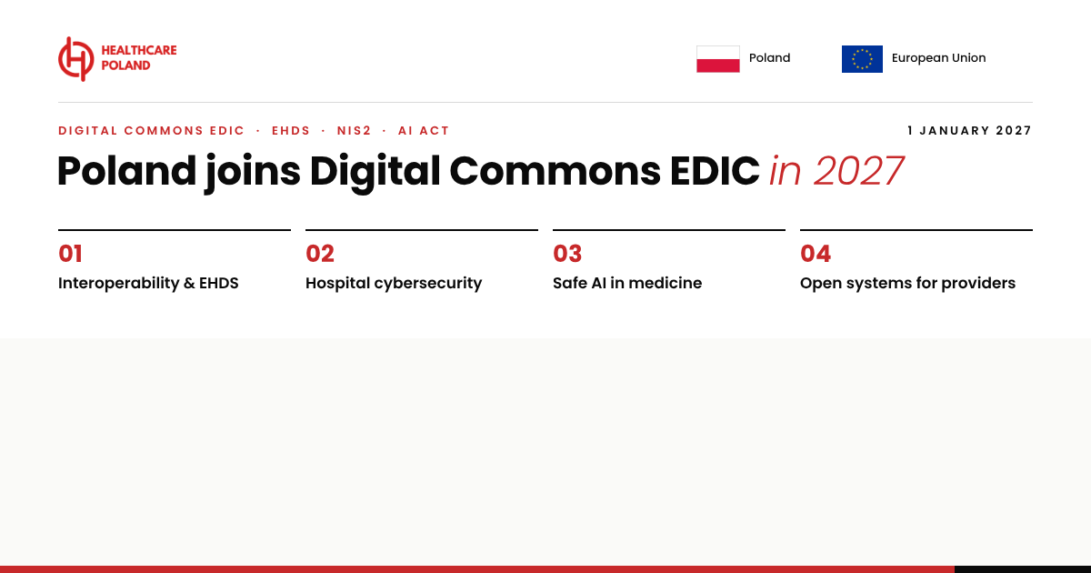 Poland joins Digital Commons EDIC in 2027 – four areas for healthcare